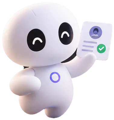 Inti, de AI van Lets Hire, houdt een goedgekeurd cv omhoog